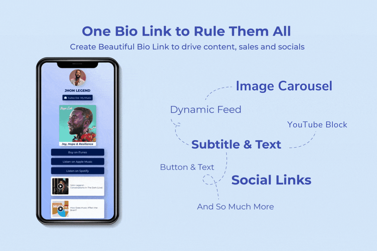 Liens bio sur les réseaux sociaux