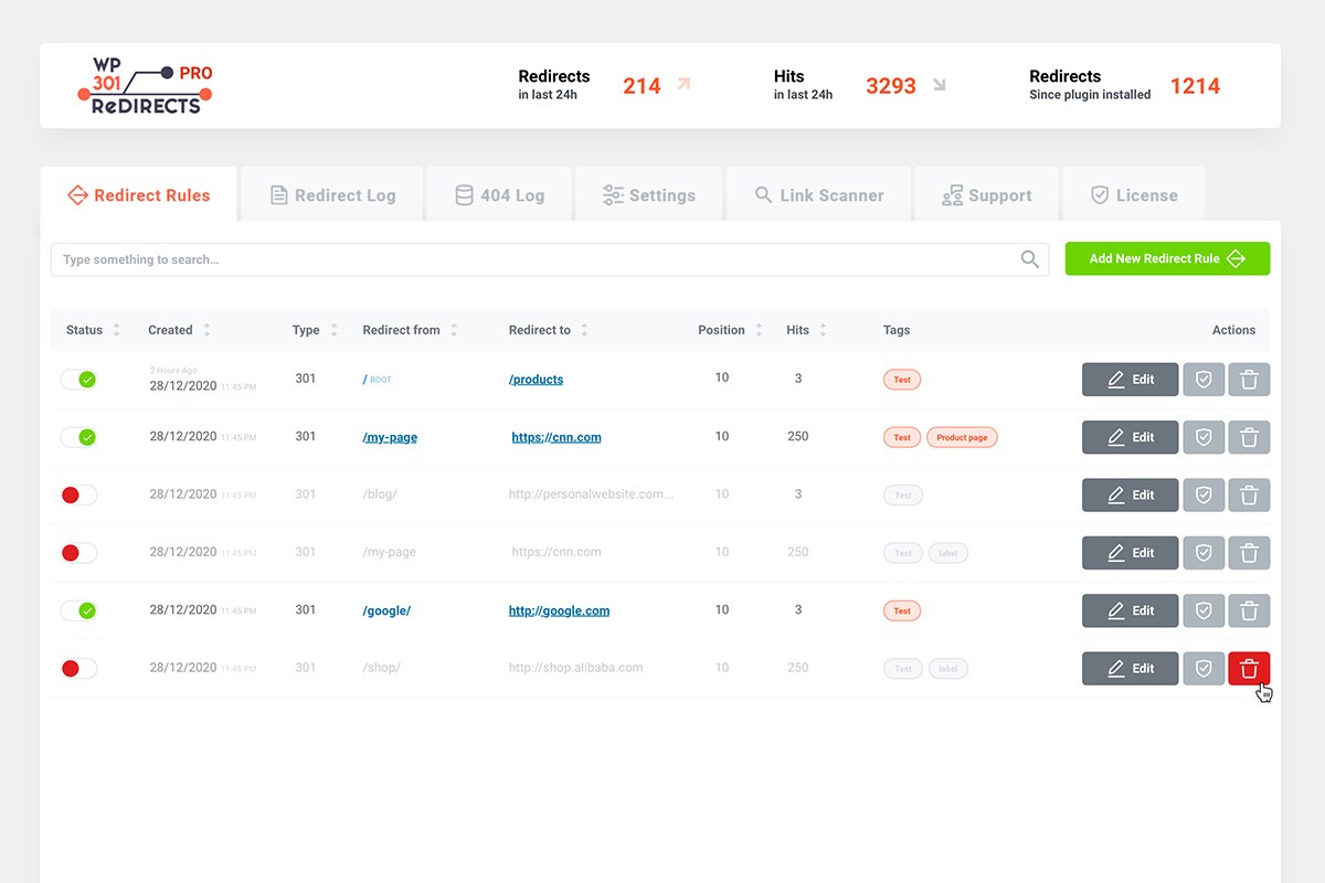 Plugin de redirection d'URL