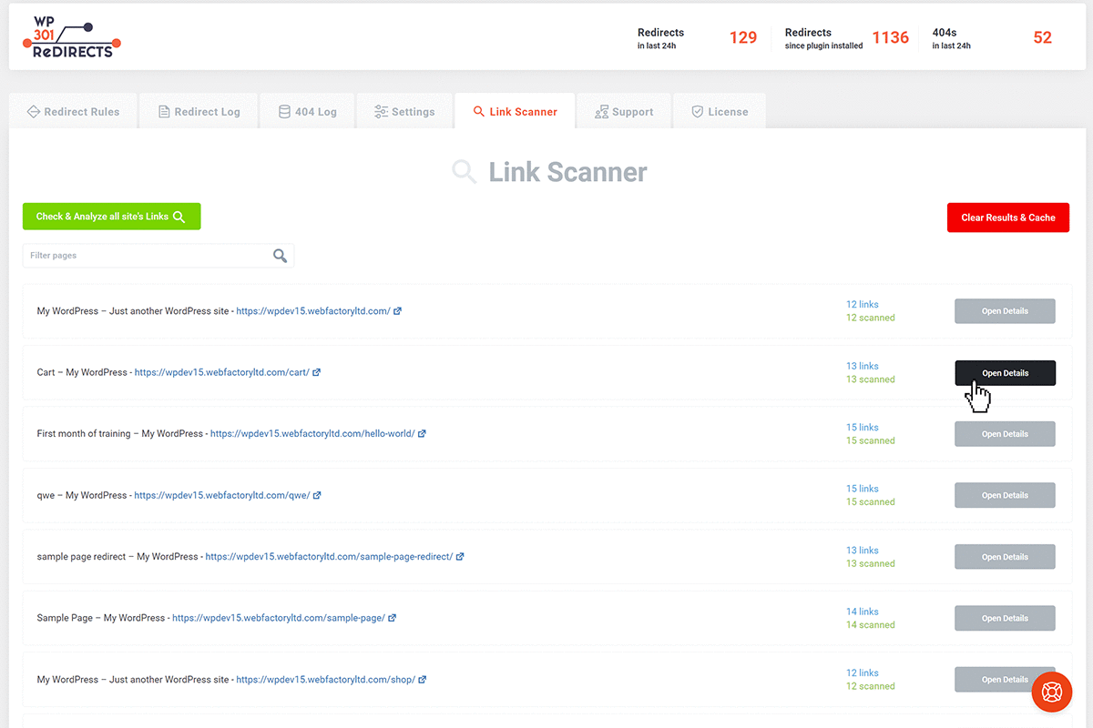 Outil Scanner de liens