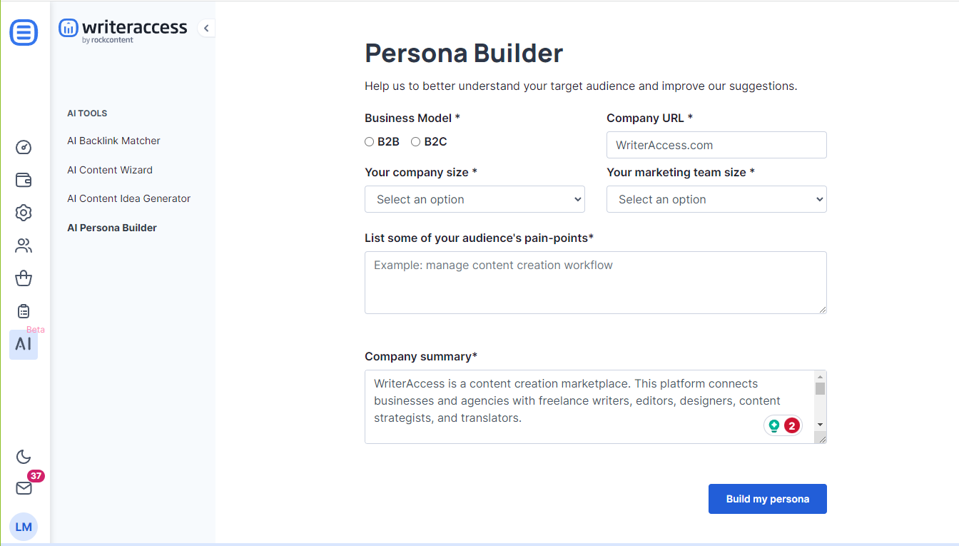 Assistant de contenu IA