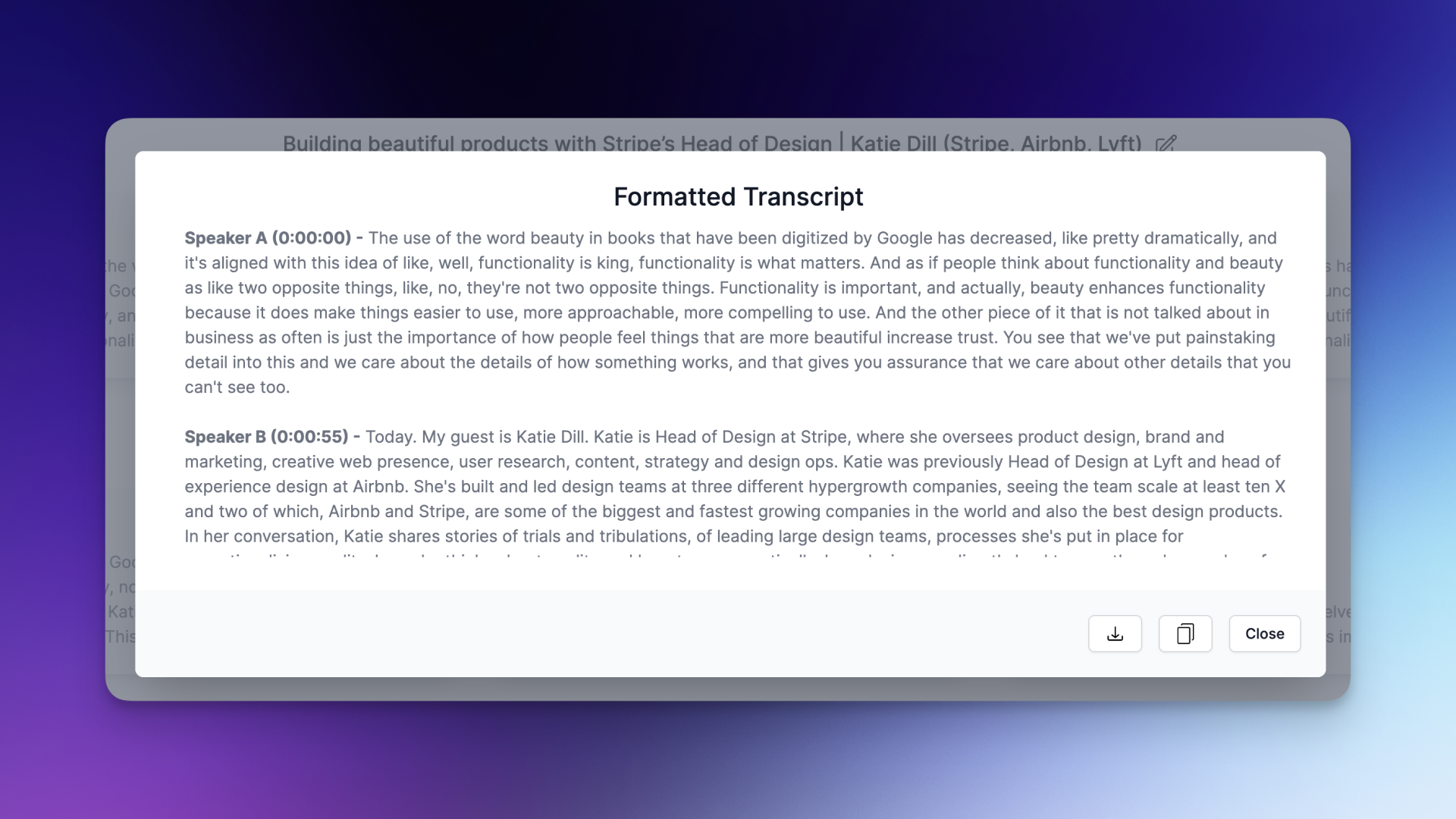 Transcriptions audio