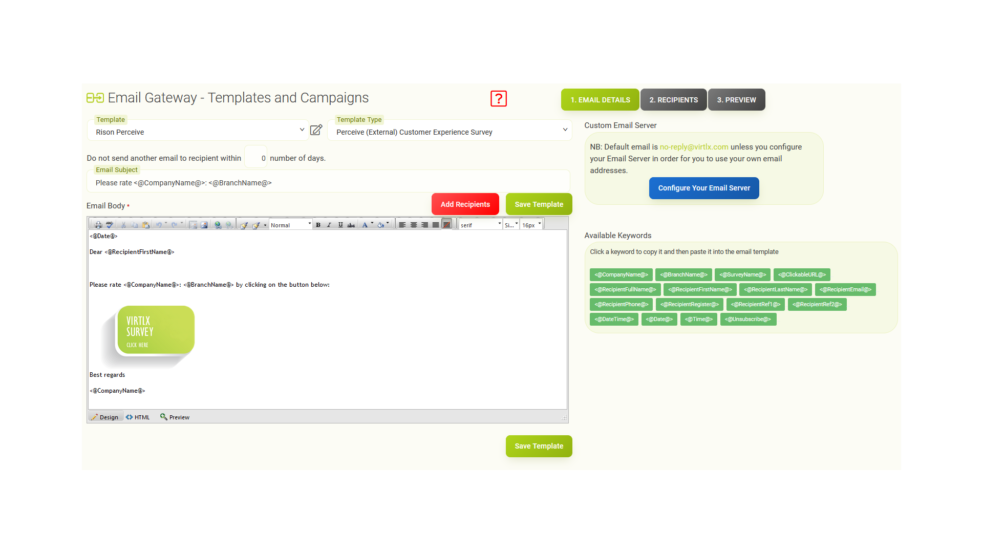 Invitation par e-mail du communicateur