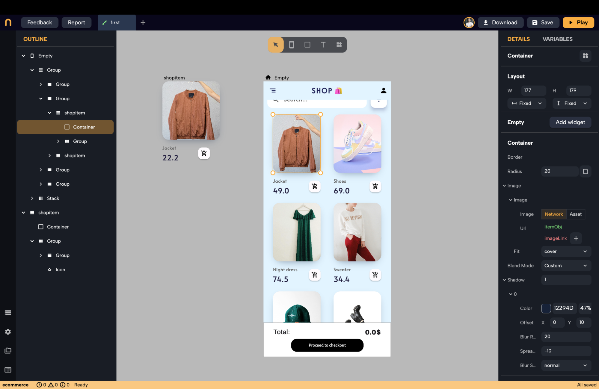 Concepteur d'interface utilisateur Nowa