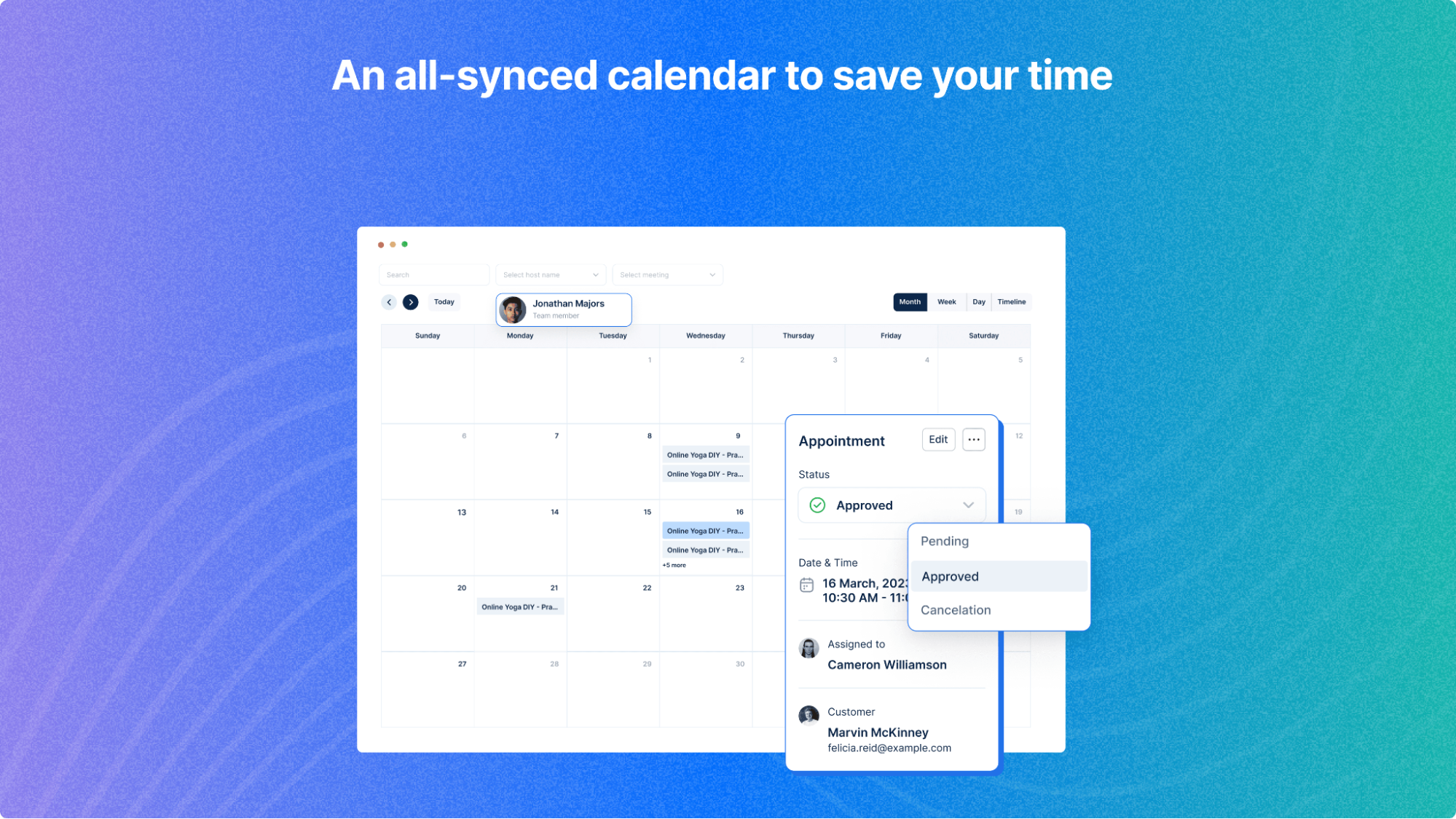 Synchronisation du calendrier