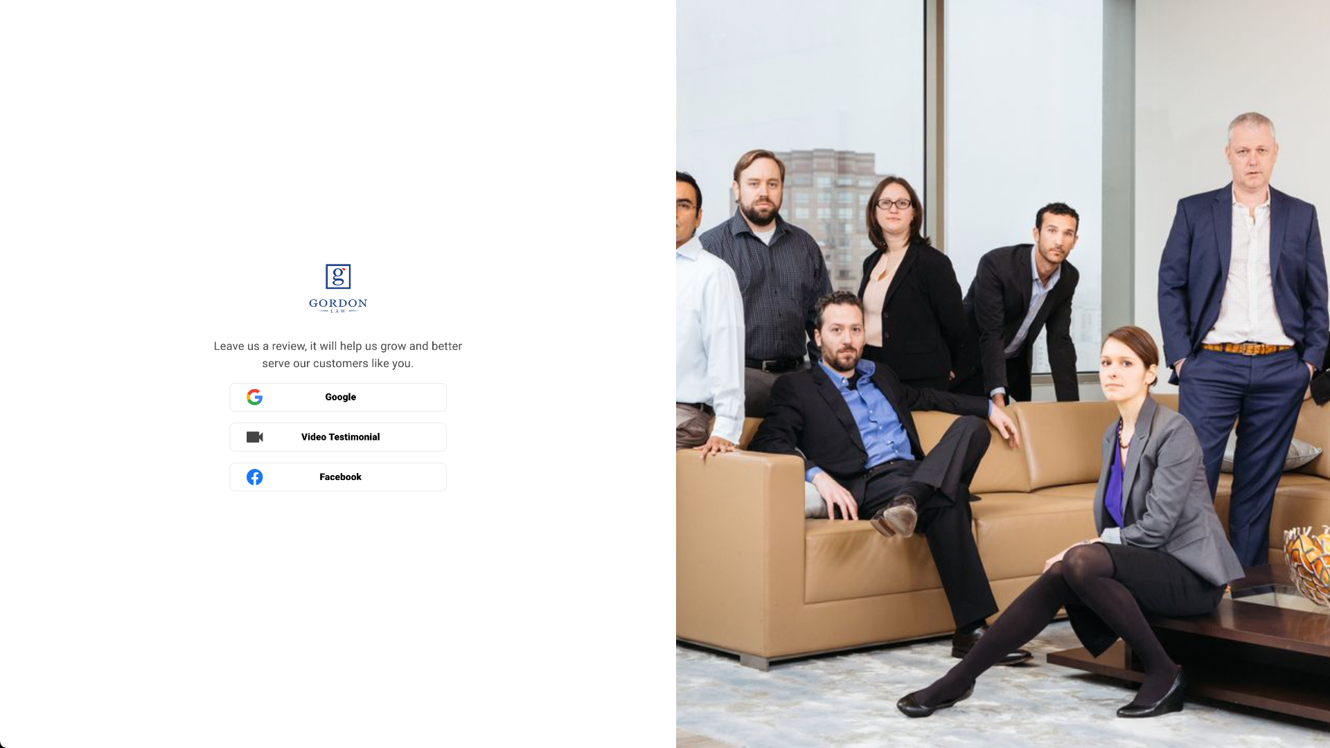Lien d'avis client