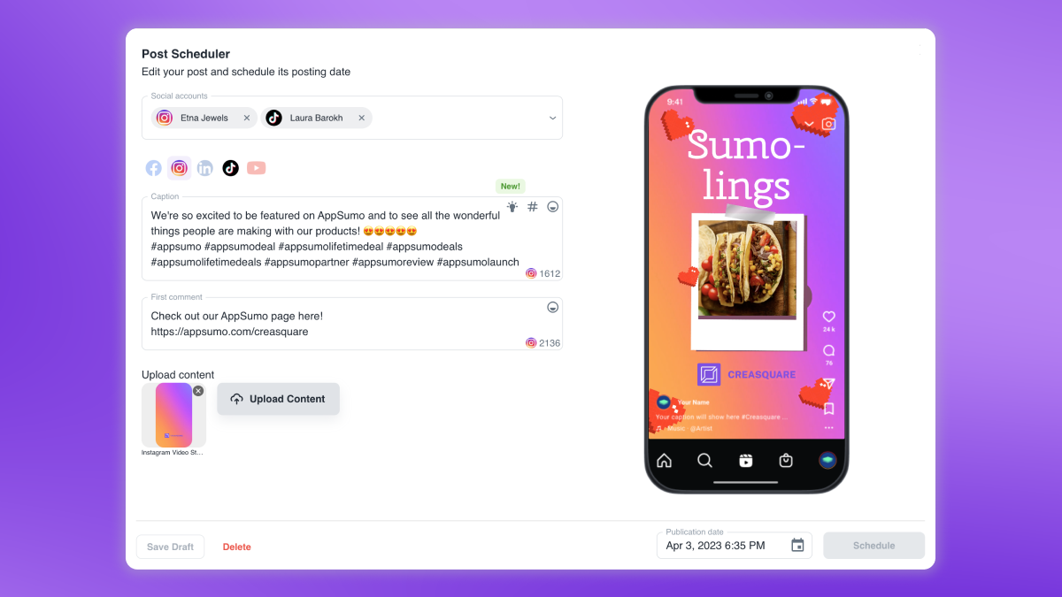 Planificateur de publication