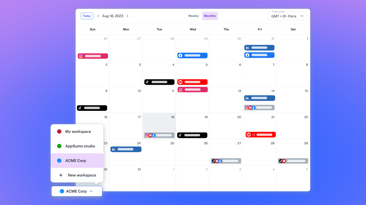 Calendrier visuel
