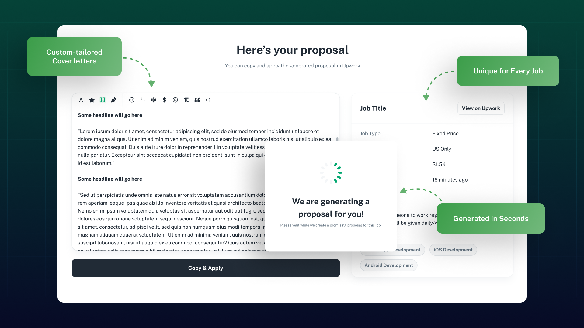 Propositions Upwork
