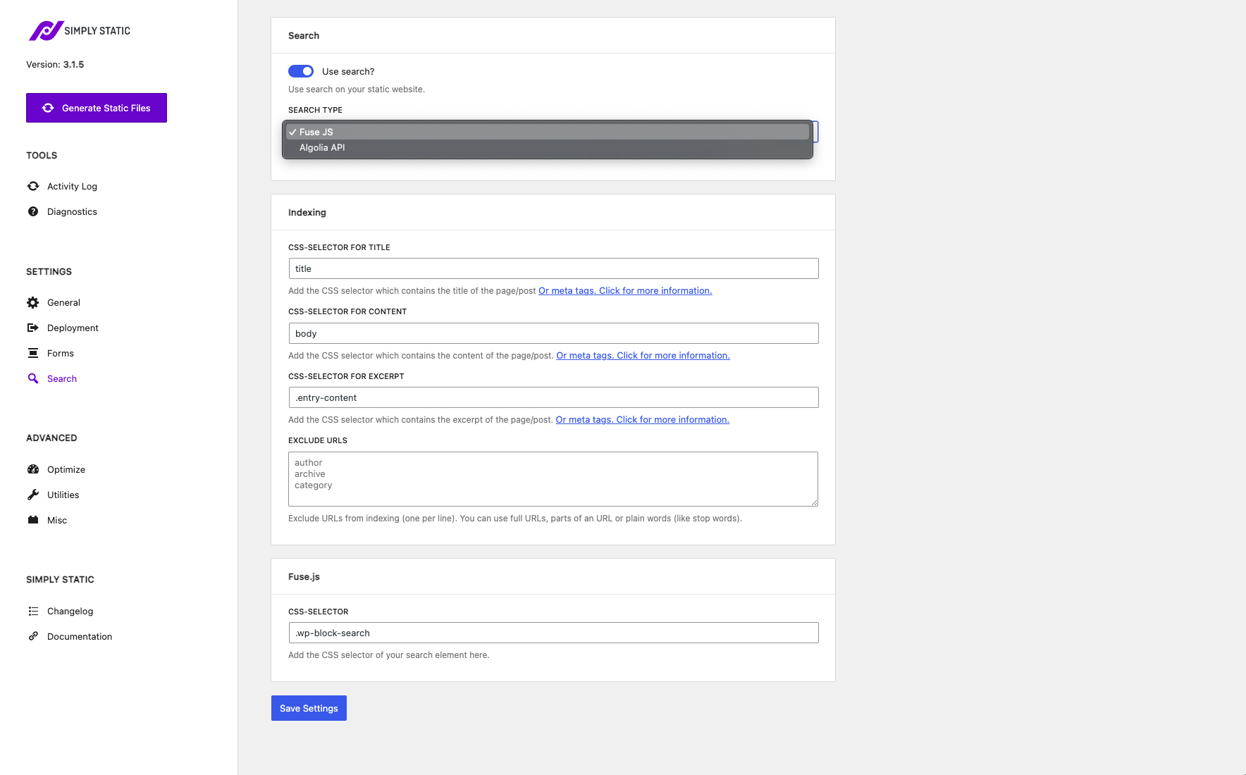 Fonctions de recherche