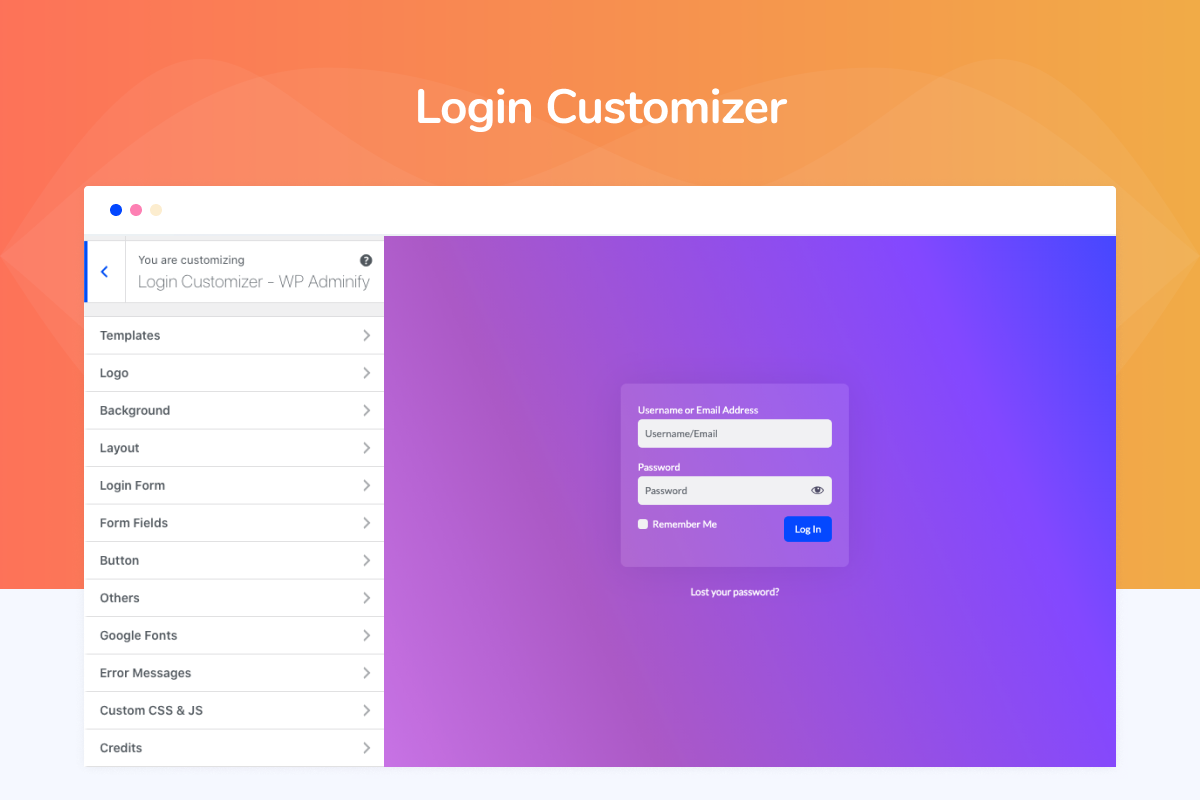 Personnalisateur de connexion