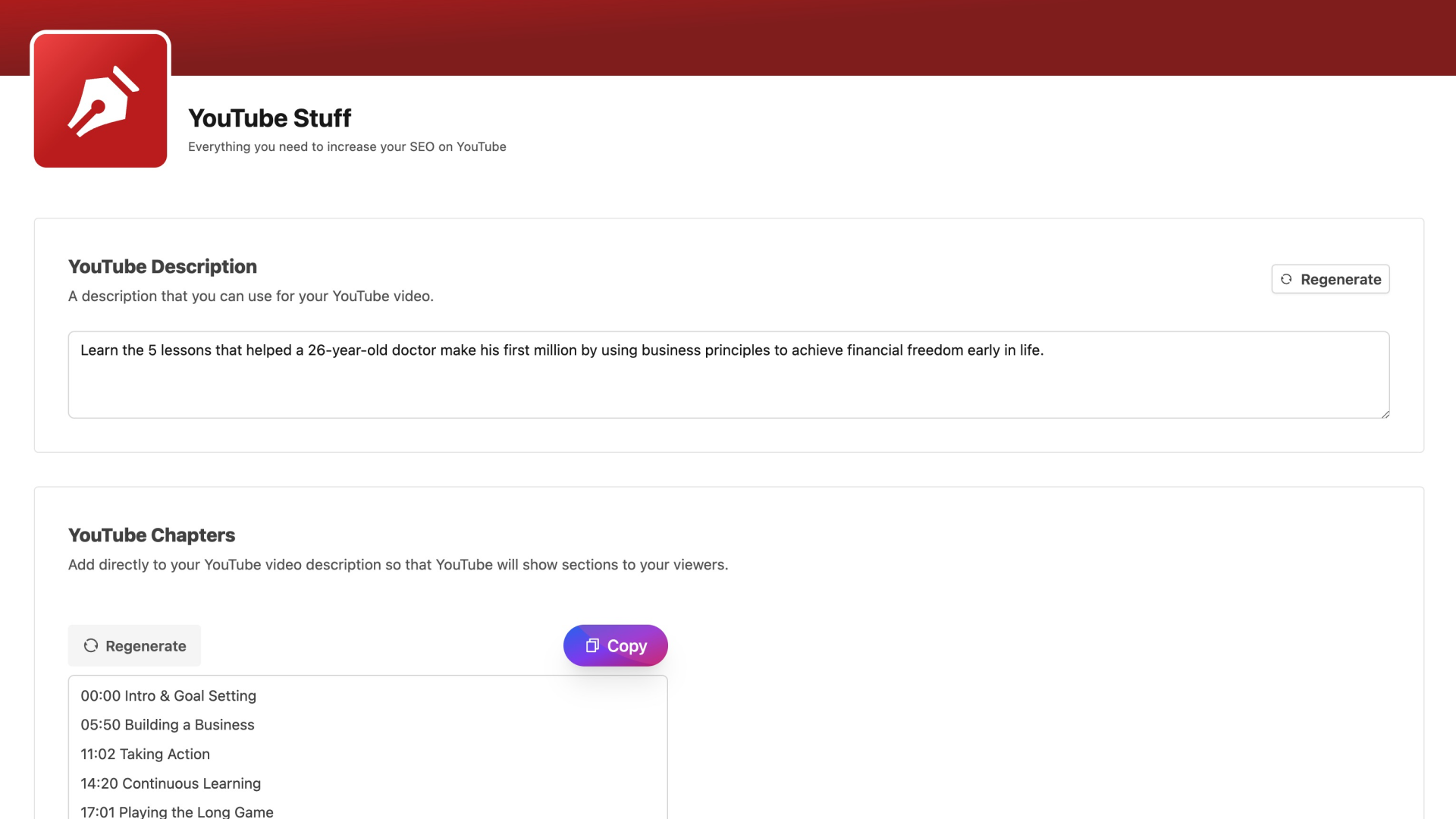 Curation YouTube