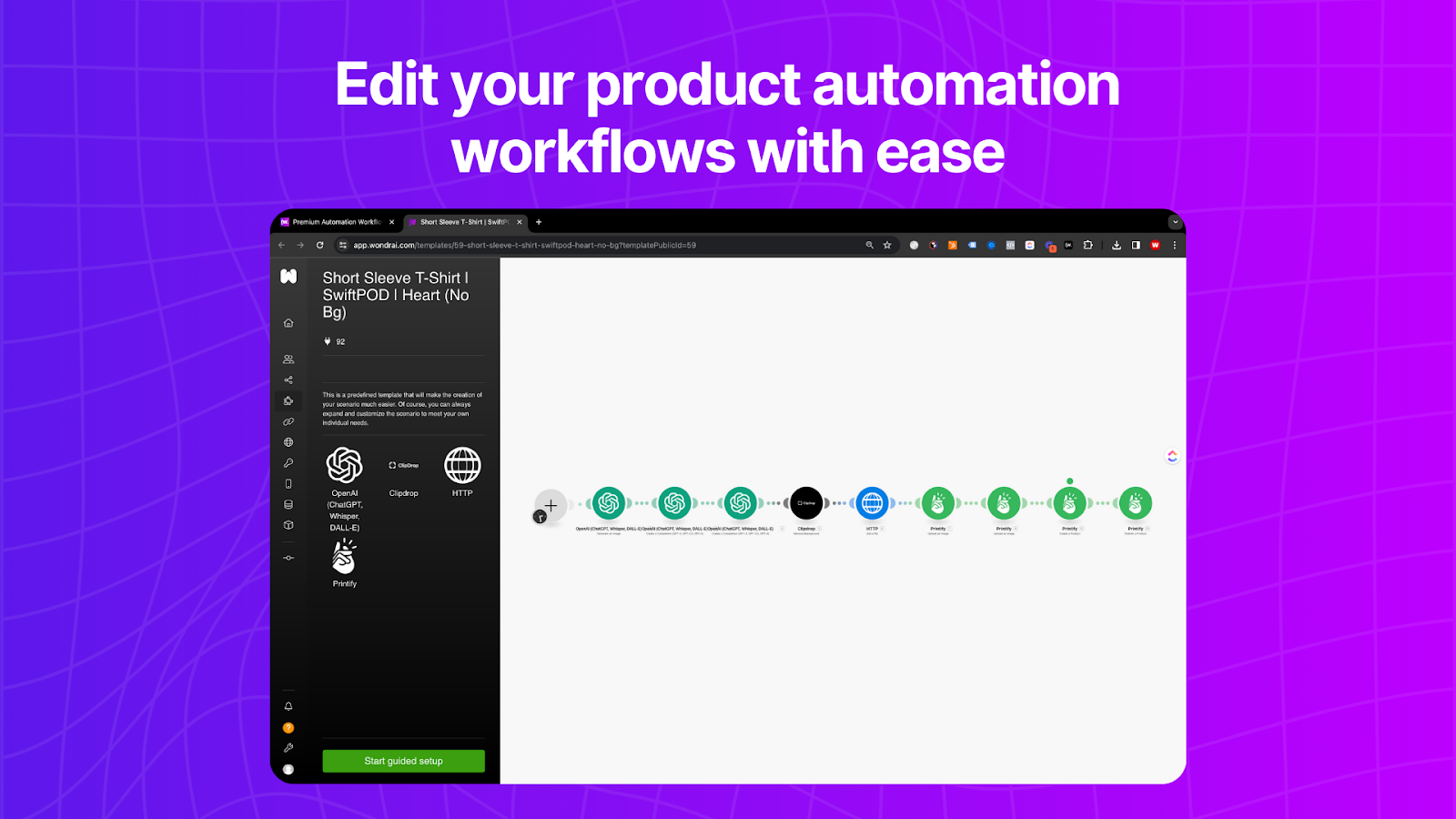 Flux de travail d'automatisation du produit