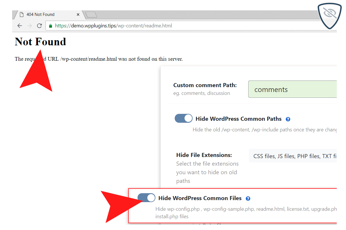 Masquer les fichiers communs de WordPress