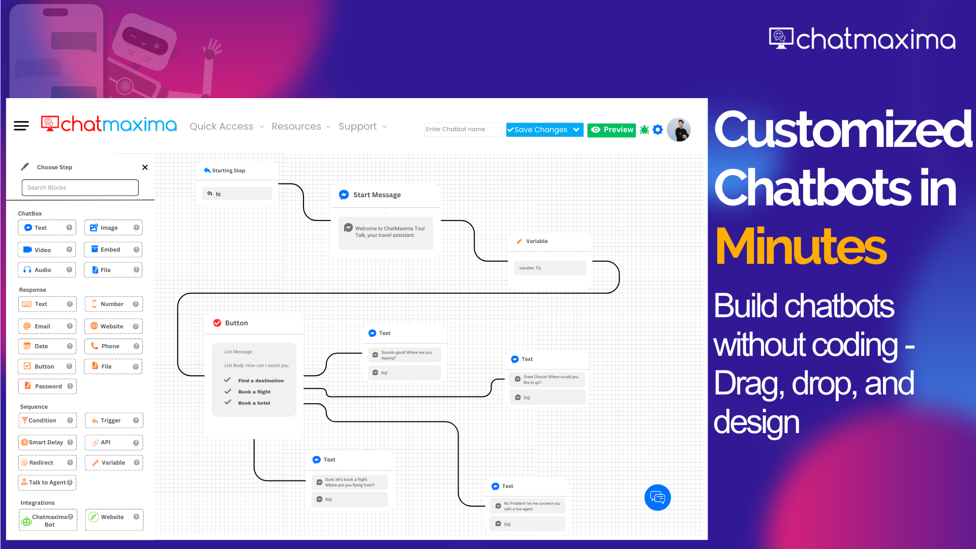 Constructeur de chatbot