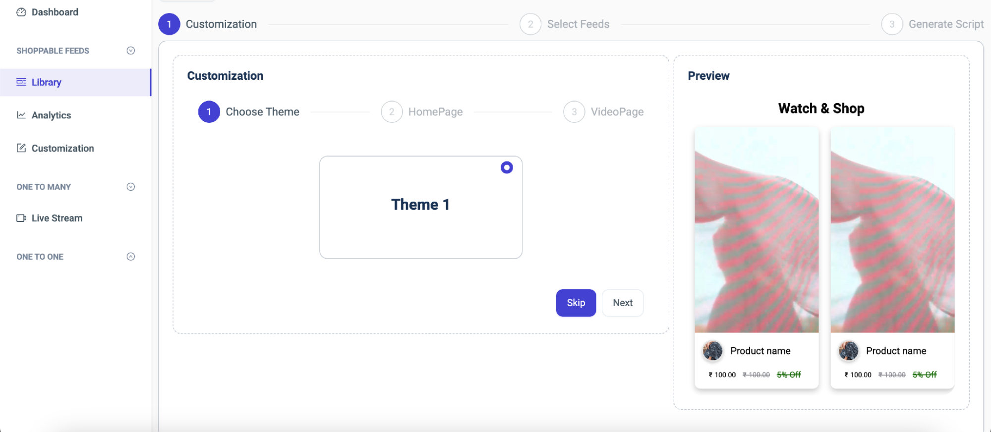 Personnaliser les widgets vidéo