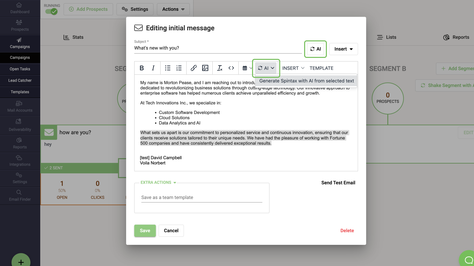 Copie de l'e-mail IA