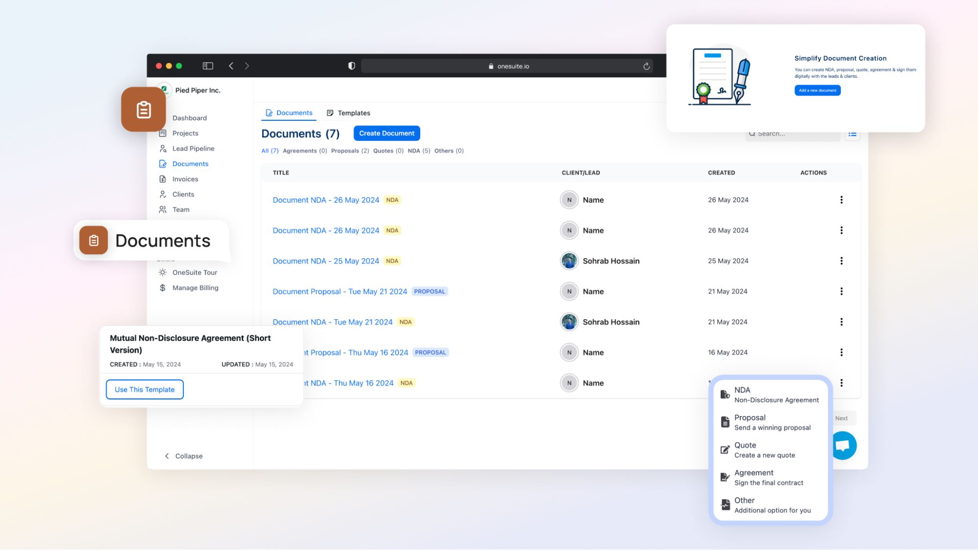 Portail client