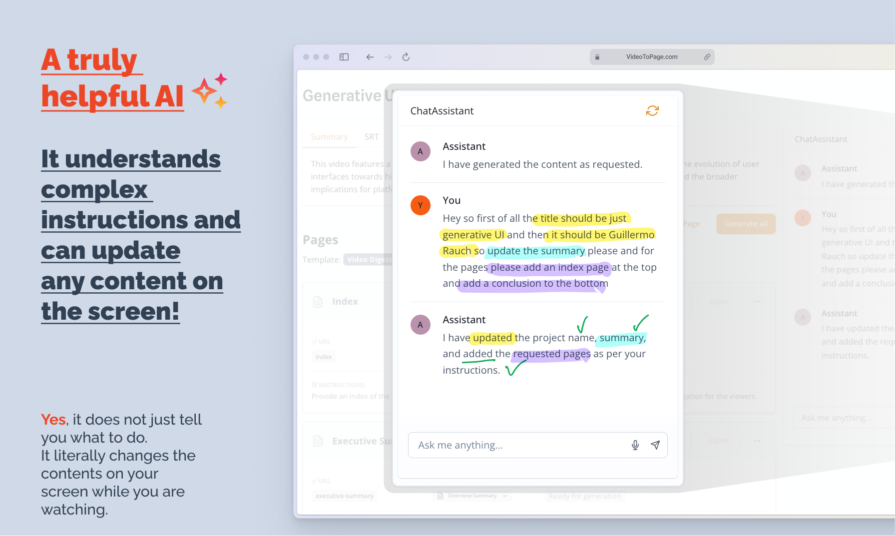 Éditeur de contenu de chatbot IA