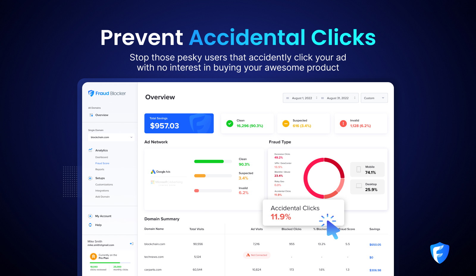Bloquer les clics accidentels