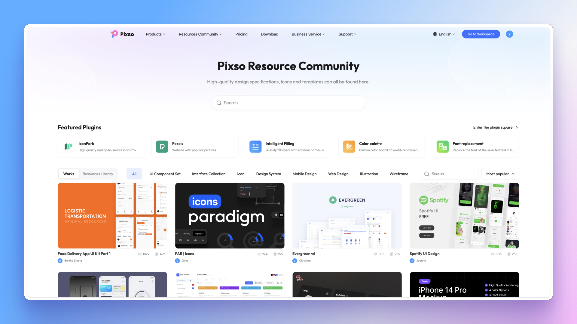 Communauté de ressources Pixso