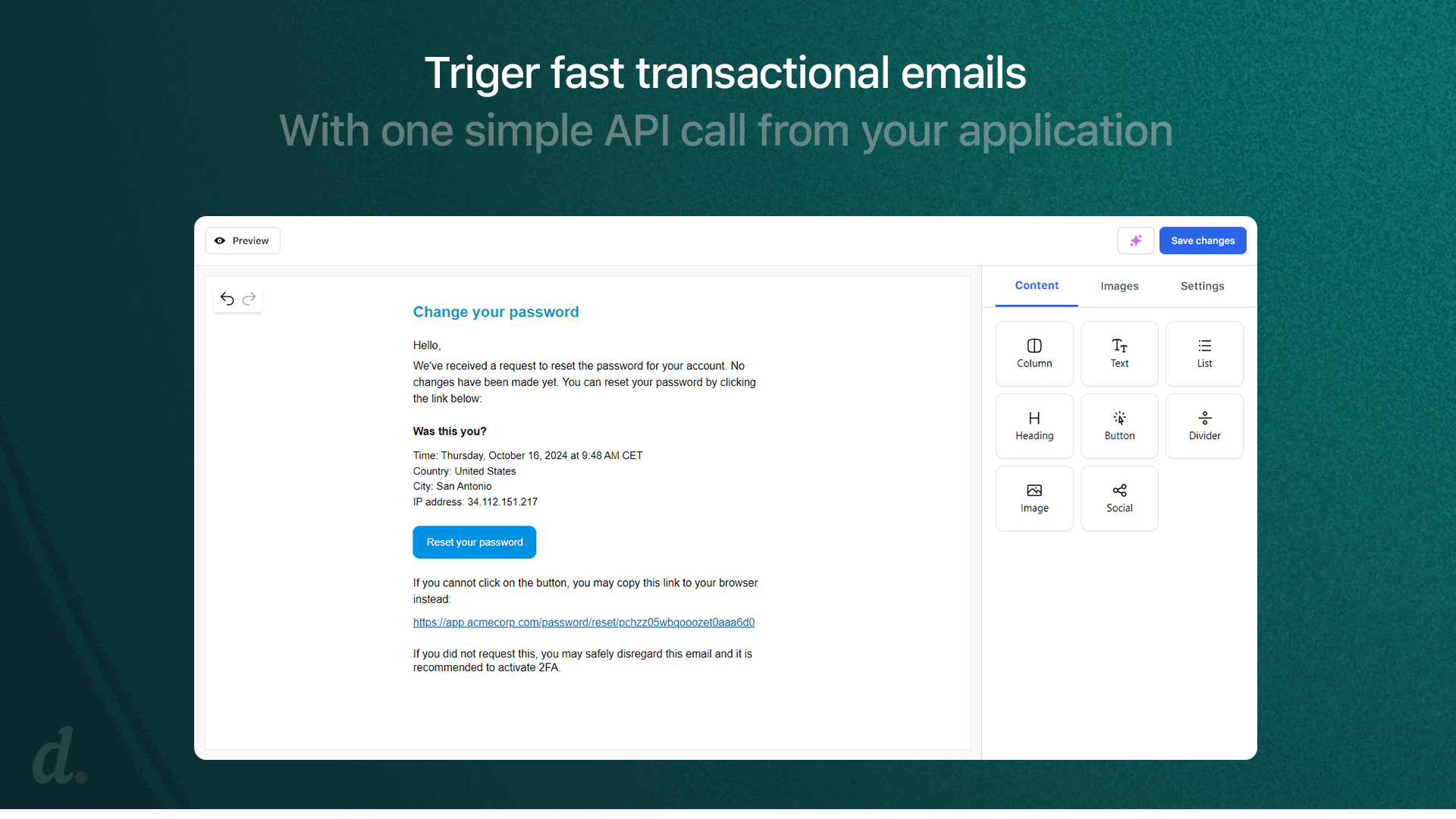 E-mails transactionnels