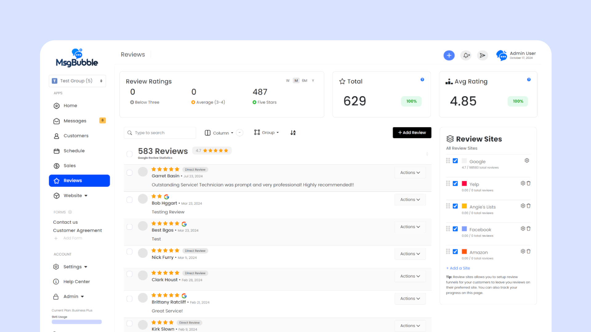 Gérer les avis clients