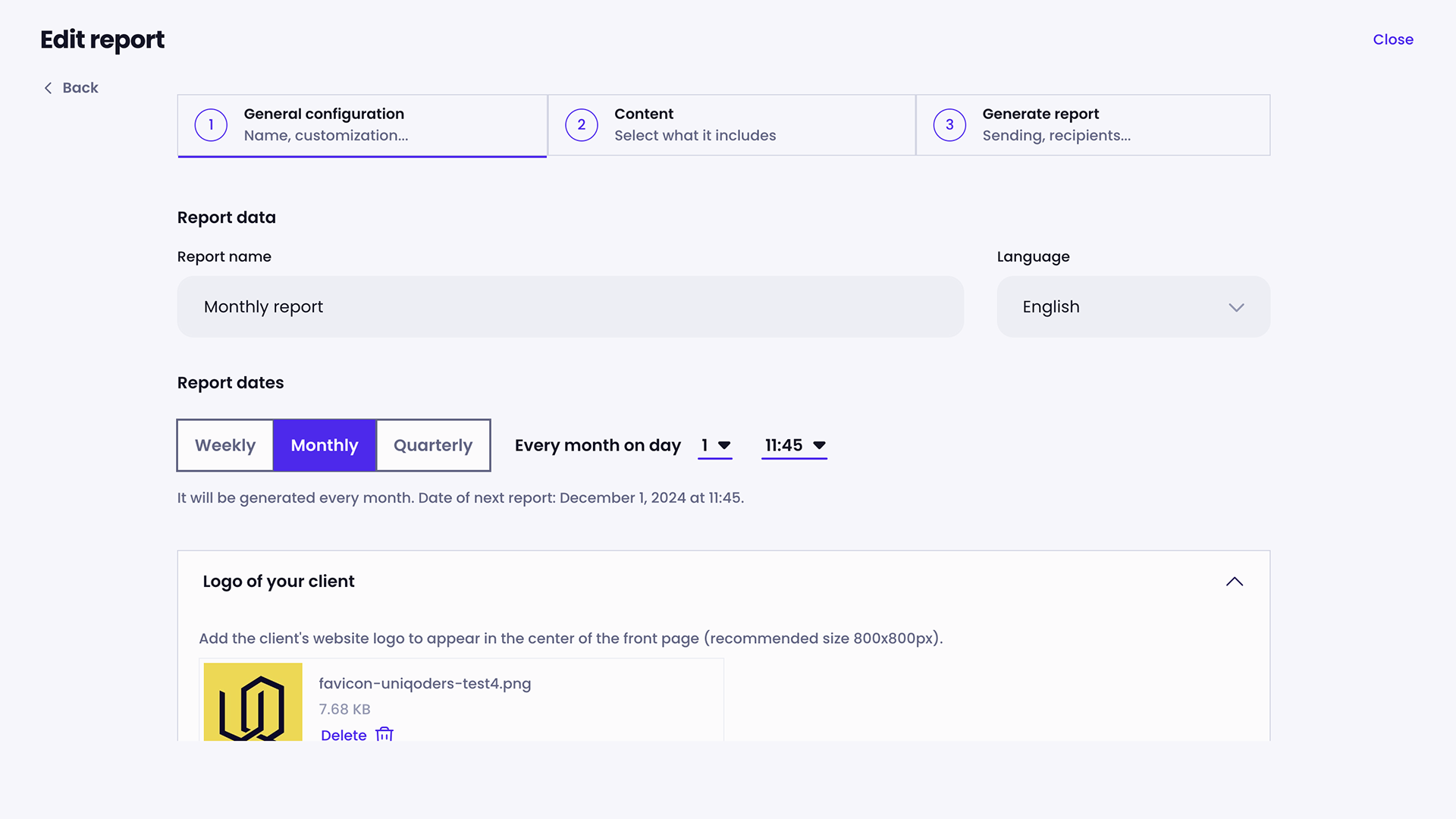 Rapports clients