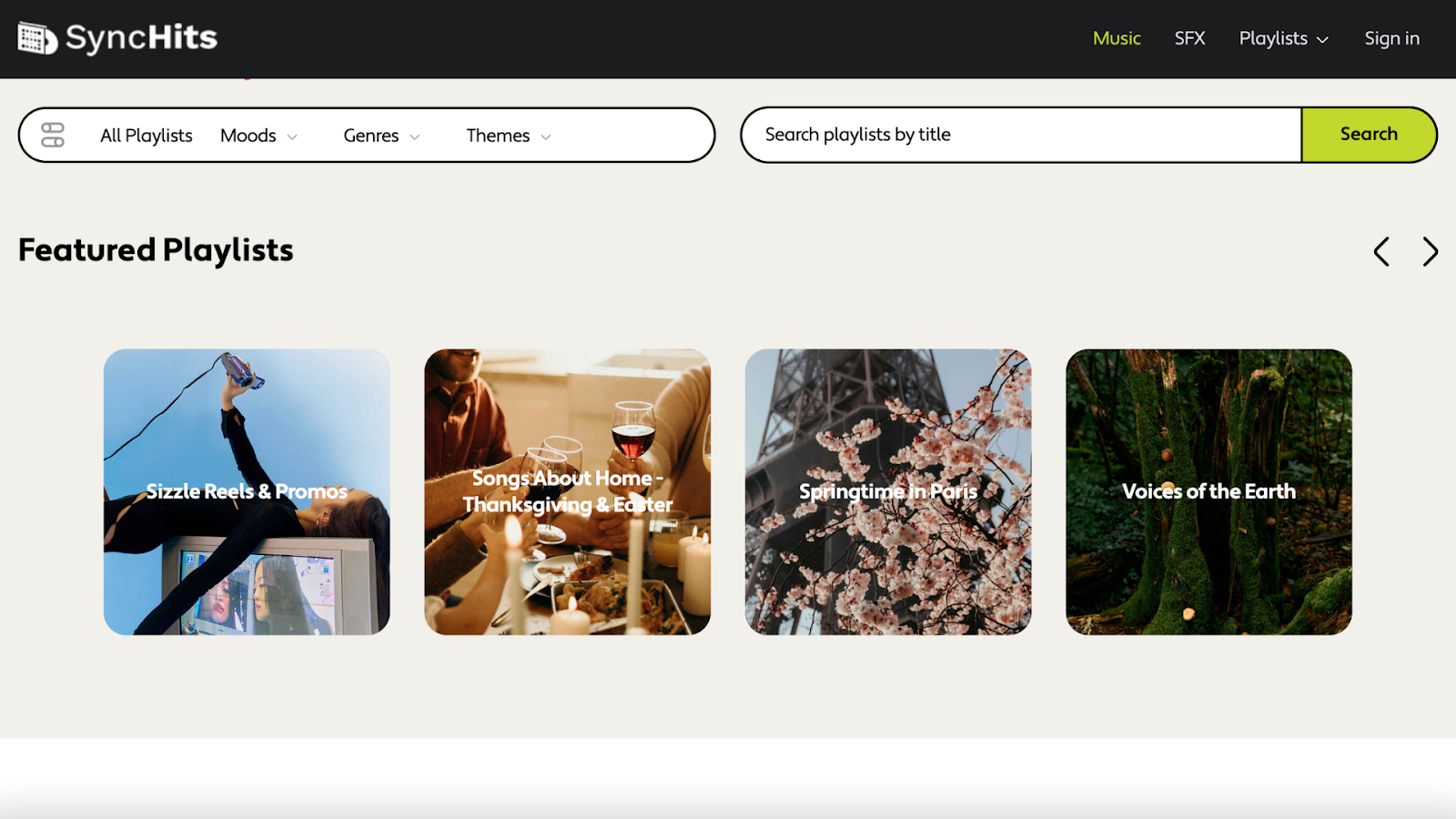 Playlists en vedette